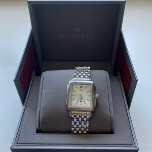 Michele Deco 18 Diamond, Sapphire Crystal Women’s Watch